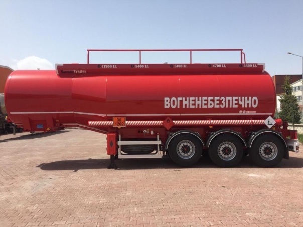 Nursan semi-trailer fuel truck, aluminum