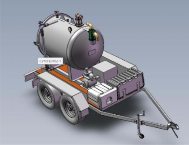 Прицеп-иловоз с вакуумным насосом для сцепки фаркопом Rigual