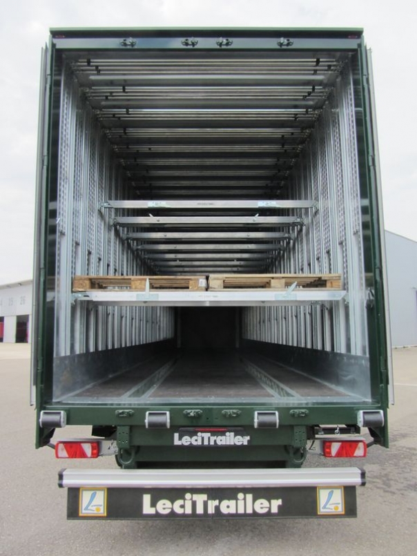 Semitrailer all-metal with adjustable beams LeciTrailer