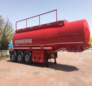 Nursan semi-trailer fuel truck, aluminum